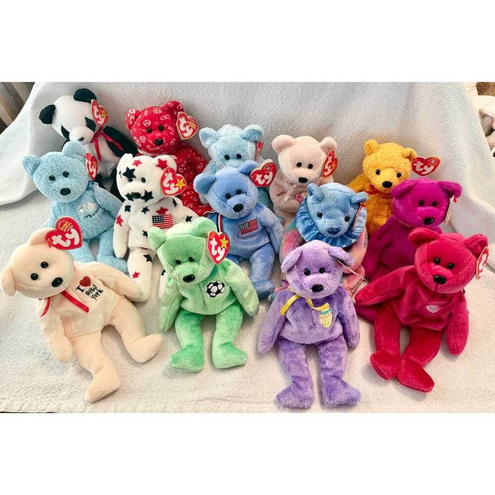 Lot of Retired TY Beanie Baby Bears